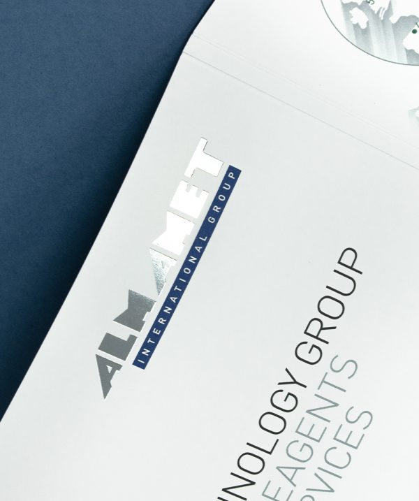 Almamet Group logo on corporate document, emphasizing technology and innovation.