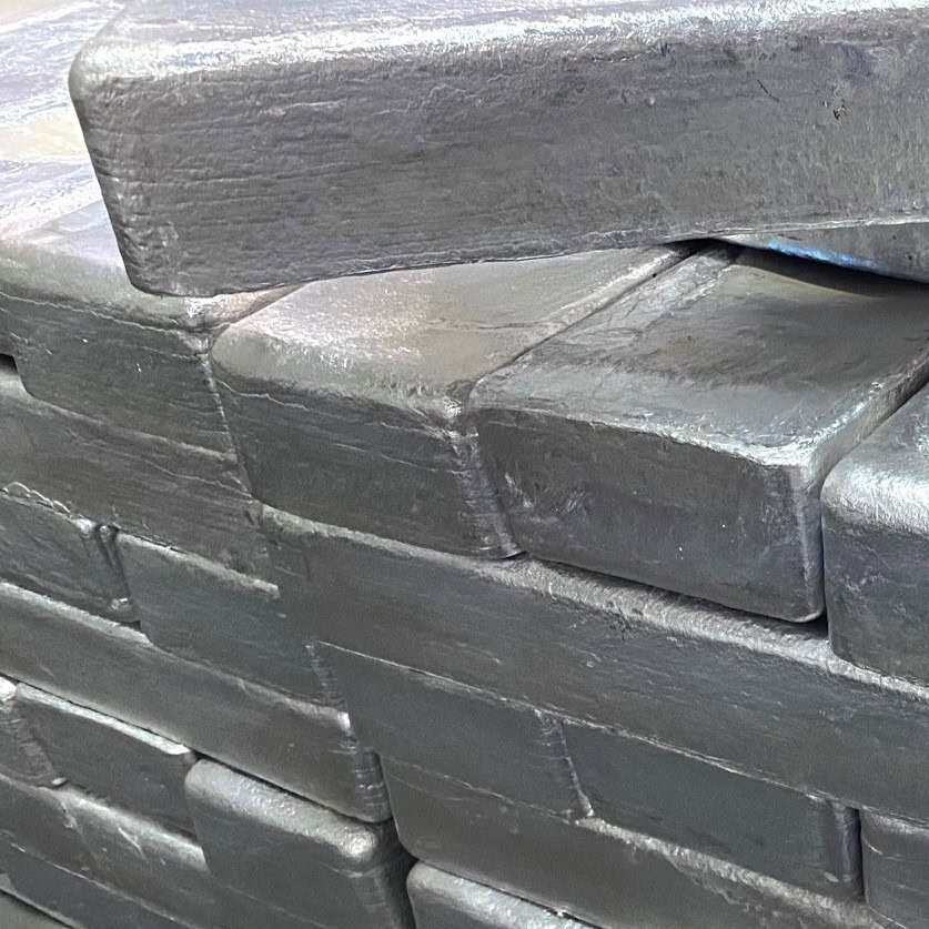Steel ingots stacked at Almamet factory in Shanxi, China.