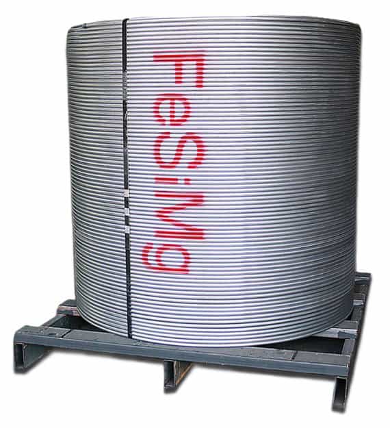 Cored wires used in steelmaking process for improved quality and efficiency.